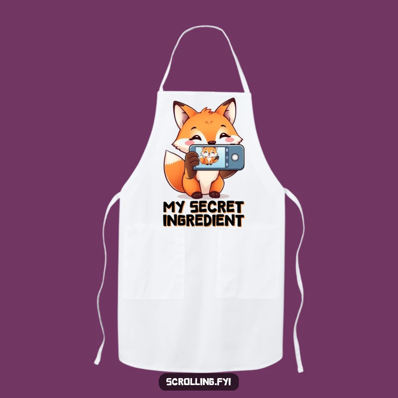 Funny Fox Photographer Apron: A Smiling Fox Capturing Memories With Its Phone