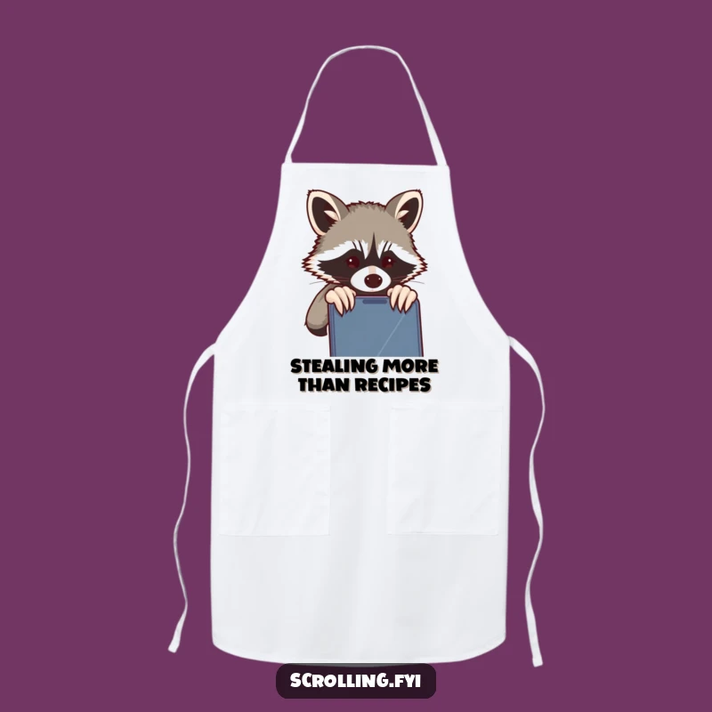Funny Mischievous Raccoon Apron: Kitchen Spy Chic, Hilarious Cooking Funny Gift