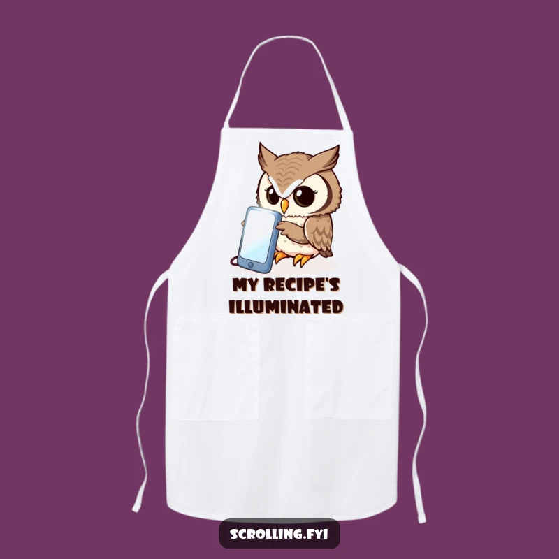 Funny Owl Phone Apron: Curious Peering Bib for Techy Scholars