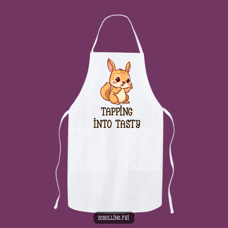 Funny Squirrel Kitchen Apron - Humorous Gift for the Tech-Savvy Cook