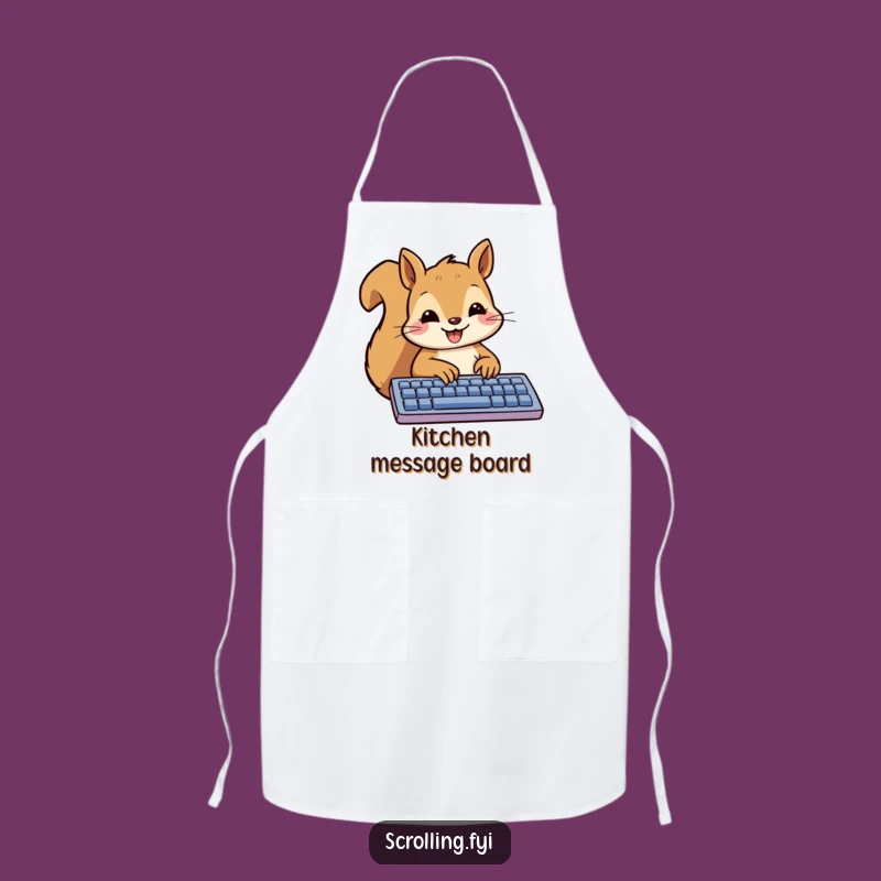 Funny Squirrel Apron - Keep Clean While Working with Techy Cheer