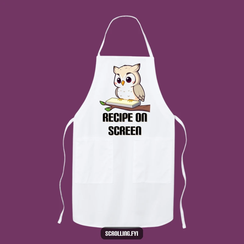 Funny Owl Tech Apron: Stay Clean While Browsing with This Hilarious Design