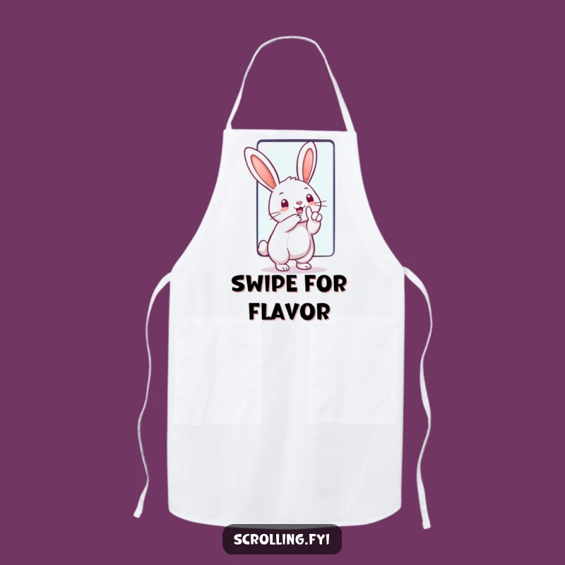 Funny Tech Rabbit Apron: Kitchen Tech & Humorous Gift
