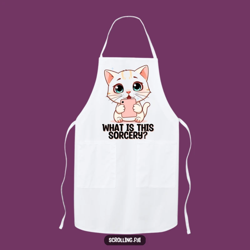 Funny Surprised Cat Apron: Kitchen Shock Masterpiece, Hilarious Cooking Funny Gift