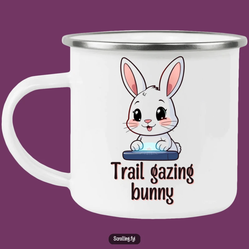 Funny Bunny Screen Camping Mug: Durable Bunny Fanatic, Outdoor Digital Life, Perfect Funny Gift
