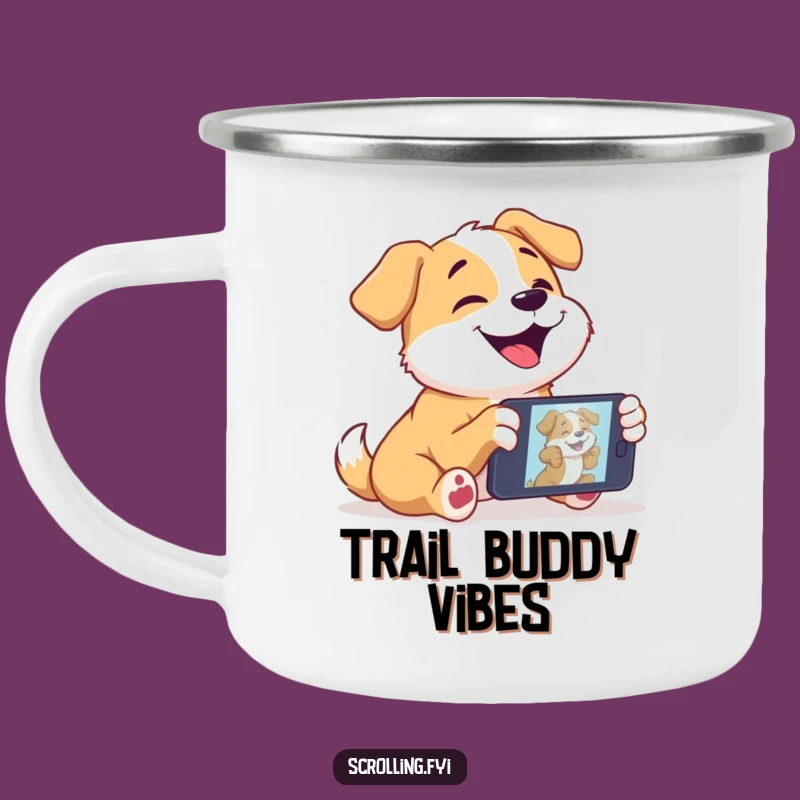 Funny Dog Camping Mug: Sip Your Adventure with This 'Trail Cam' Mug