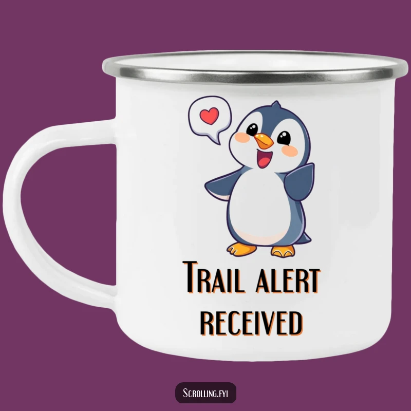 Funny Penguin Notification Camping Mug A Rugged Gift for Adventurous Tech Lovers
