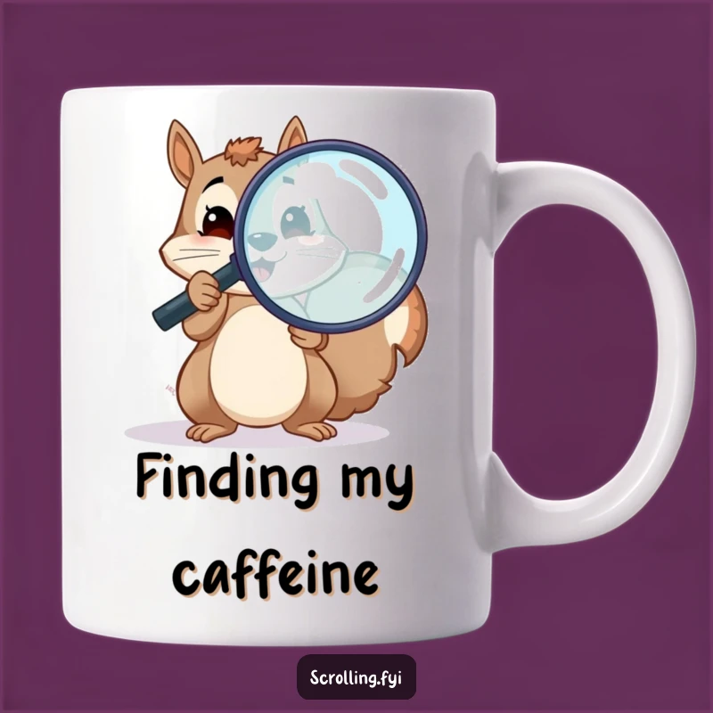 Funny Squirrel Detective Mug: Hilarious Screen Investigator Gift