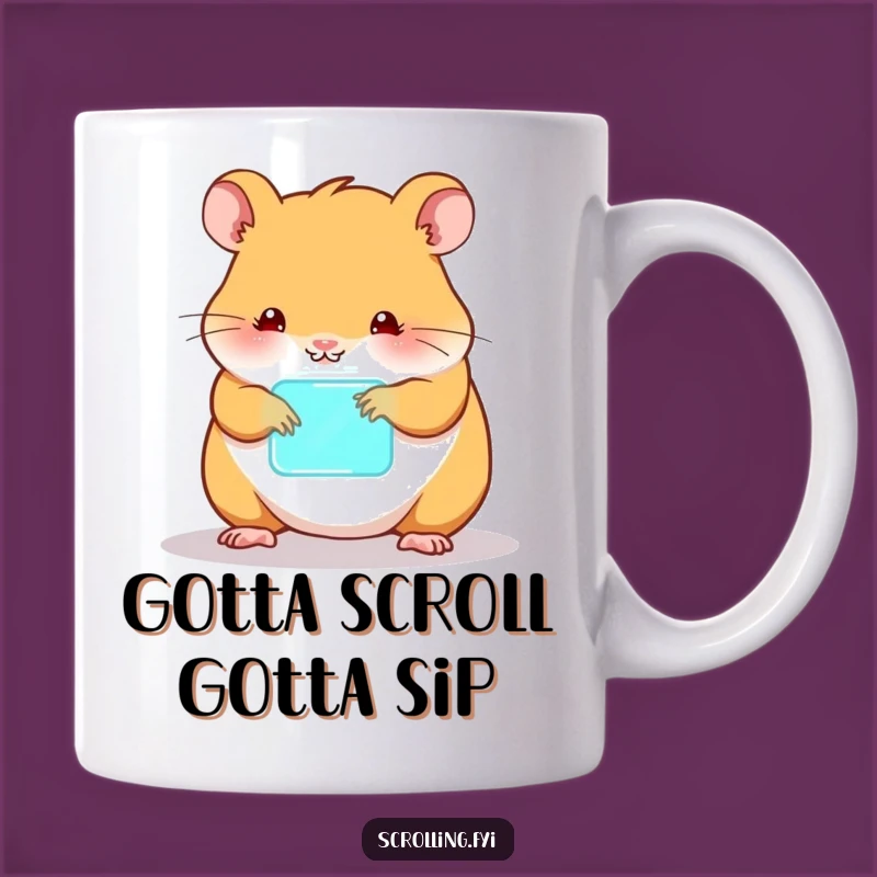 Funny Hamster Tech Mug: Hilarious Gadget Lover Gift, So Cute!