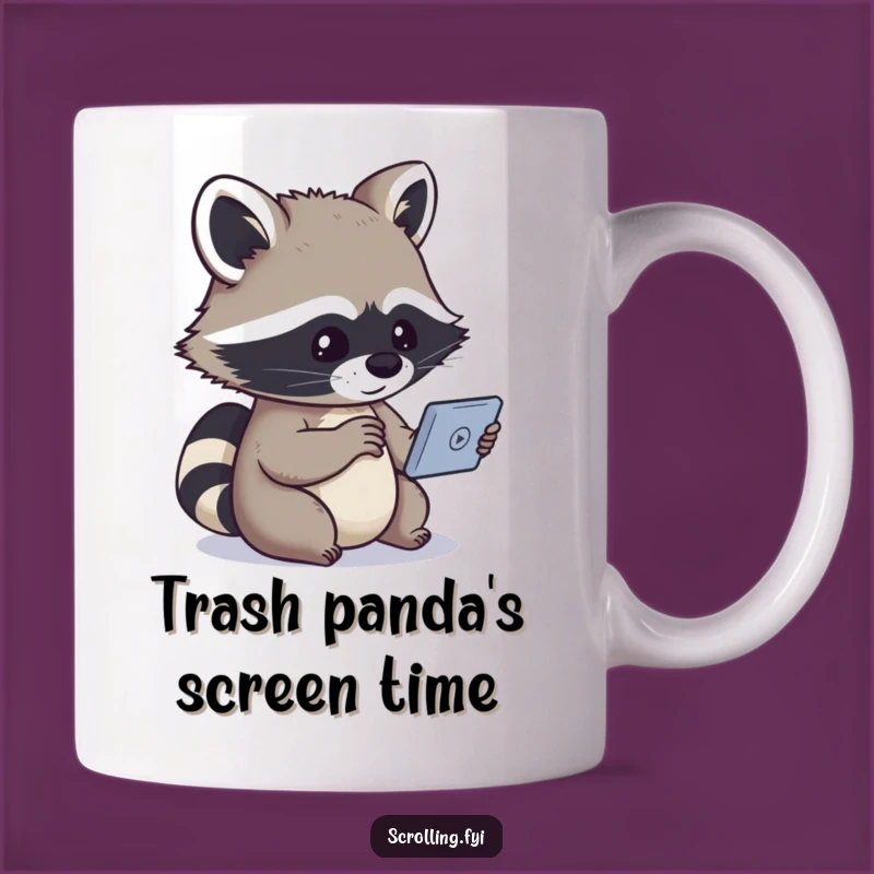 Funny Raccoon Video Watcher Mug: A Hilarious Gift for Curious Minds and Screen Addicts
