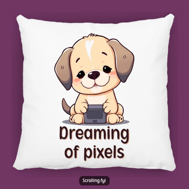Funny Puppy Screen Pillow: Cozy Comfort for the Tech-Savvy Dog Lover