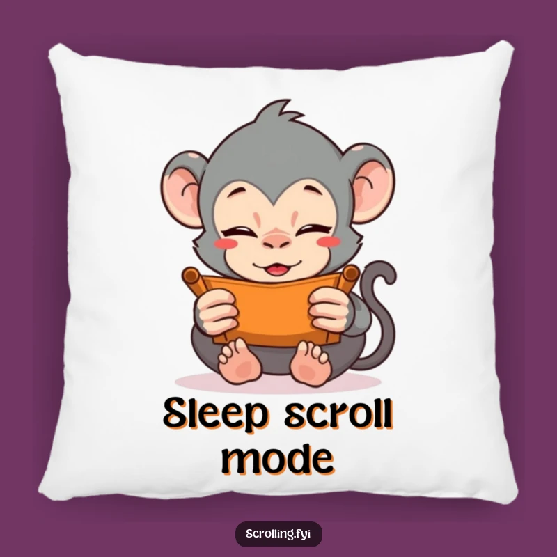 Funny Monkey Pillow: Vigorously Scrolling for Cozy Tech Nooks