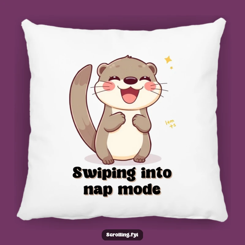 Funny Otter Tech Pillow: Cozy Up to Digital Comfort