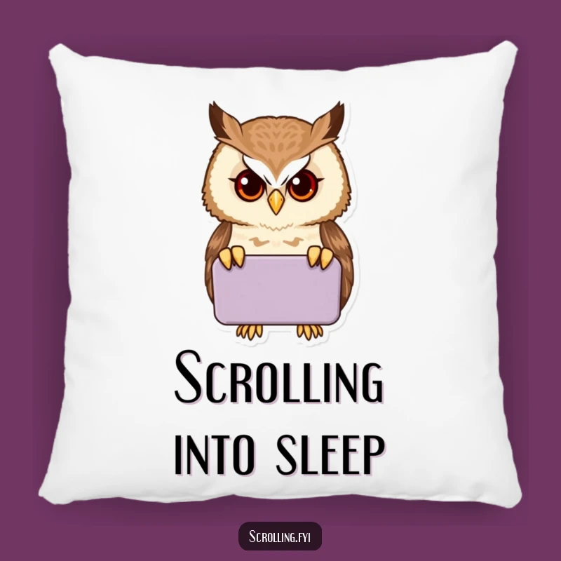 Funny Proud Owl Tech Pillow - Cozy & Hilarious Decor