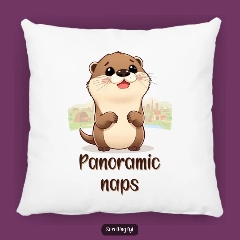 Funny Otter Pillow - Add Cozy Comfort and Nature's Charm