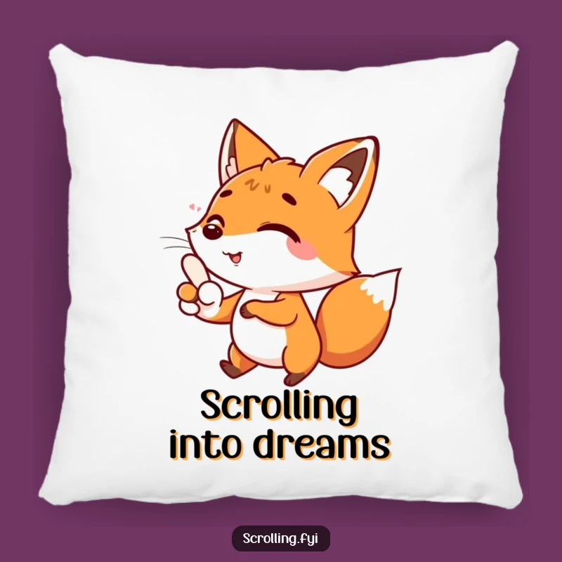 Comfy Funny Fox Pillow: Soft & Hilarious Scrolling Accent Gift