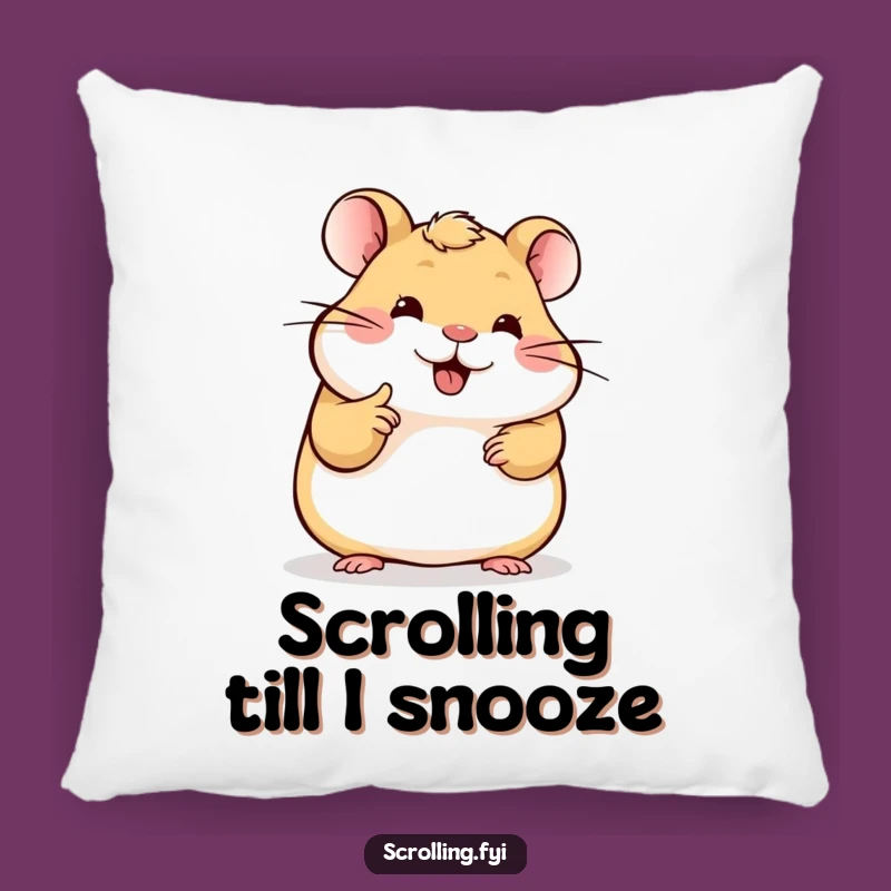 Funny Hamster Pillow: Scrolling Hamster Cushion, Soft & Hilarious Gift!