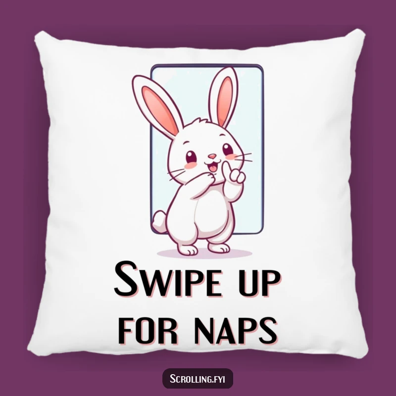 Funny Tech Rabbit Pillow: Cozy Comfort & Gadget Humor Accent