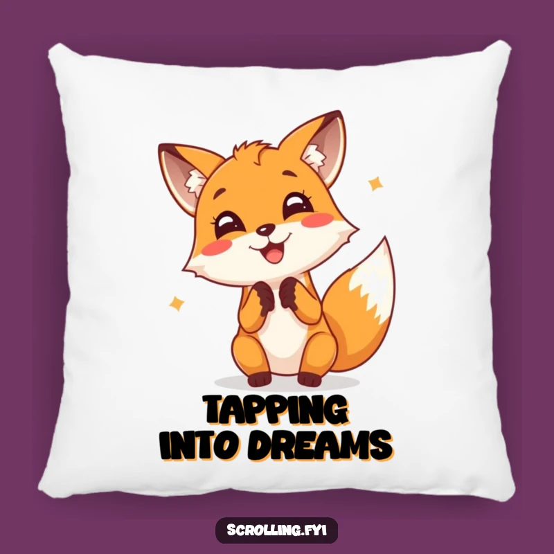 Funny Fox Typing Pillow: Cozy Comfort with a Cheerful Tapping Fox