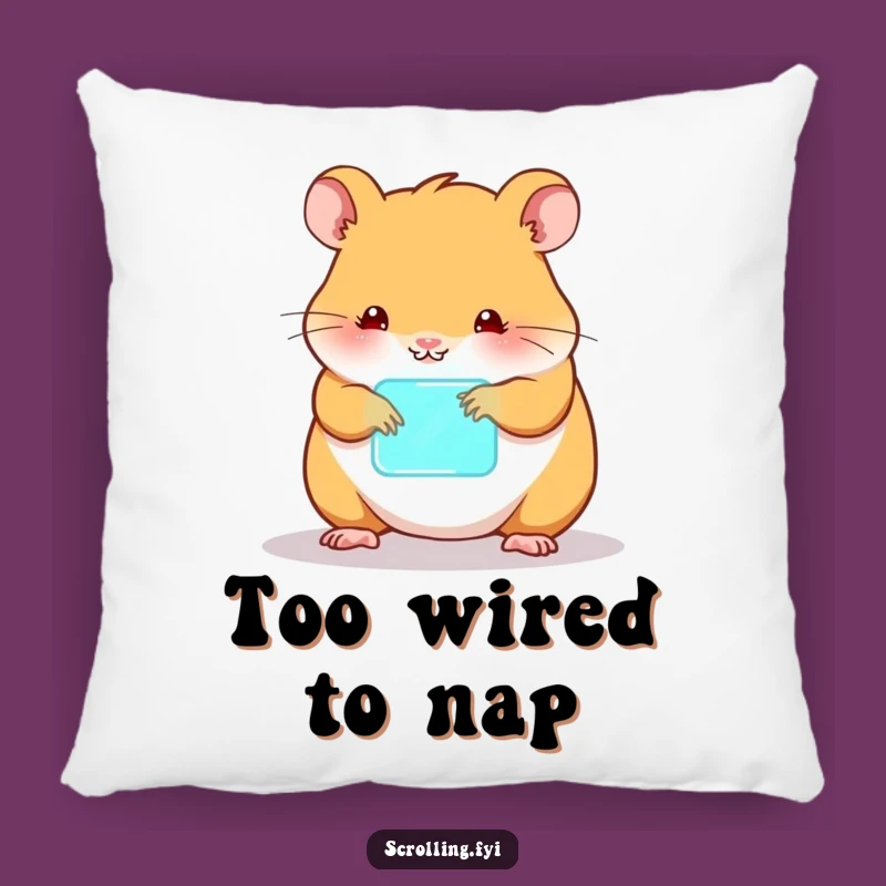 Funny Hamster Tech Pillow: Cozy & Hilarious Gadget Comfort, Super Funny Gift!
