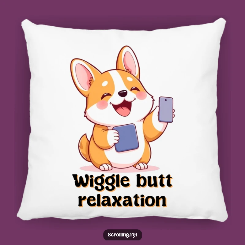 Cozy Funny Corgi Phone Pal Pillow: A Hilarious and Comfortable Gift