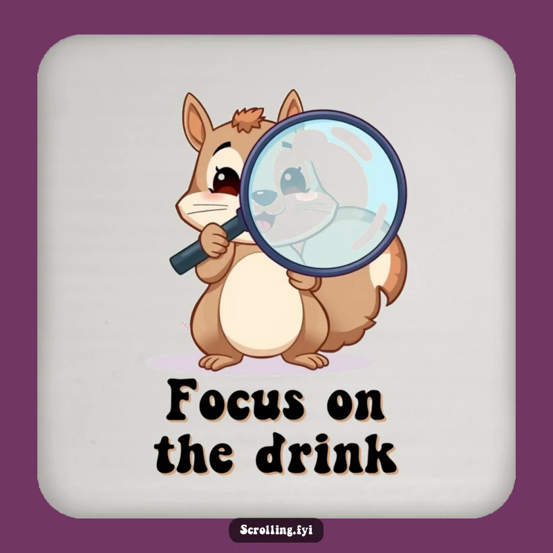 Funny Squirrel Coaster Set: Hilarious Surface Protection Gift