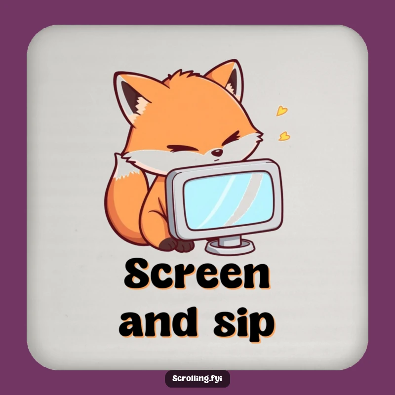 Funny Fox Gamer Coaster: Protect Surfaces with Intense Humor