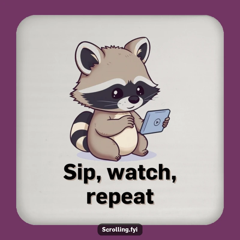 Funny Raccoon Device Coasters: Protect Surfaces With Hilarious Critter Charm