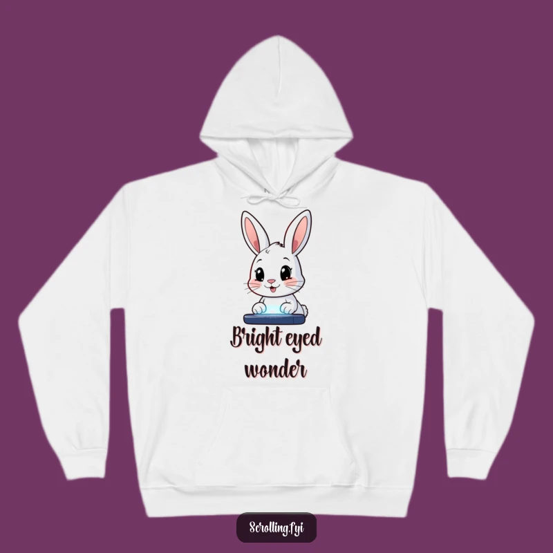 Funny Bunny Screen Hoodie: Cozy Bunny Fanatic Sweatshirt, Warm & Digital, Perfect Funny Gift