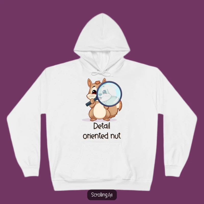 Stay warm and focused with this funny hoodie. The diligent squirrel is on a mission, a perfect funny gift for the observant.