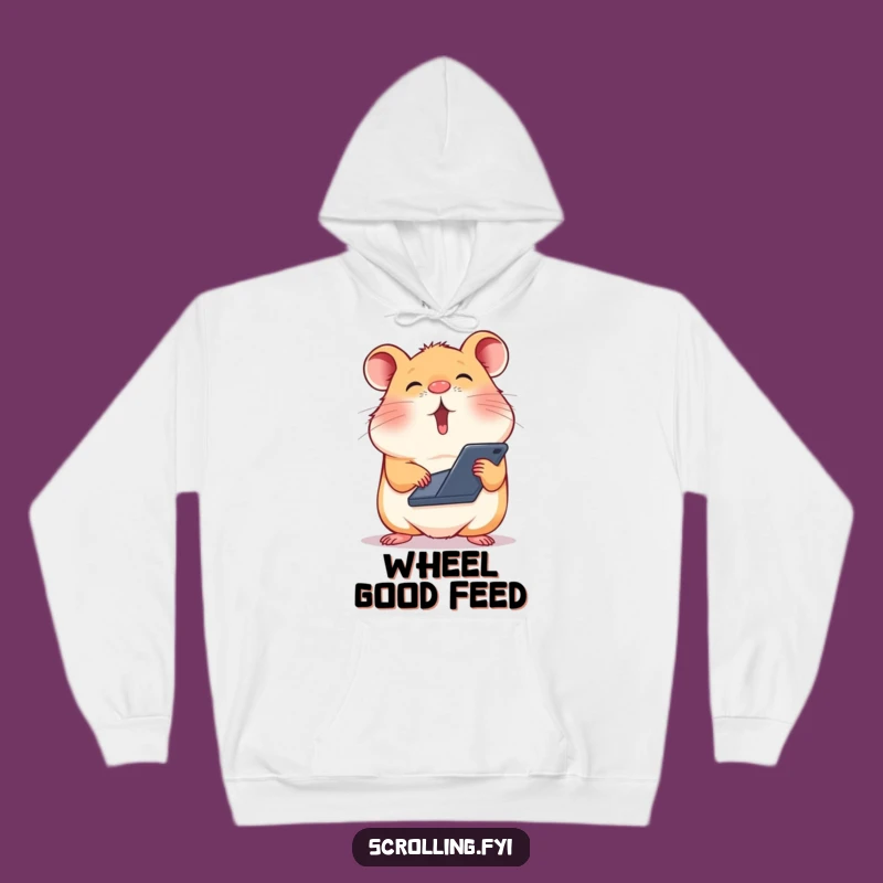 Funny Hamster Scroll Master Hoodie: Cozy Up with Digital Entertainment!