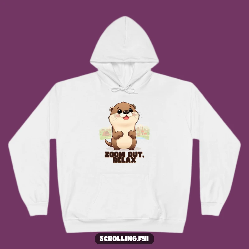 Funny Otter Hoodie - Stay Cozy While Enjoying Nature's Wonders