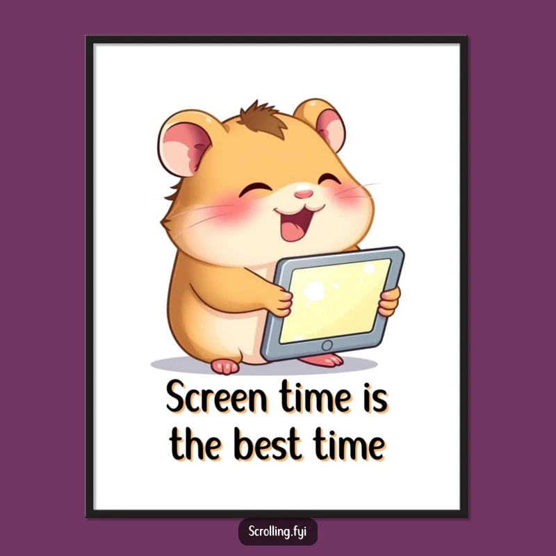 Free Printable Hamster Wall Art: Funny Giggles Downloadable Decor