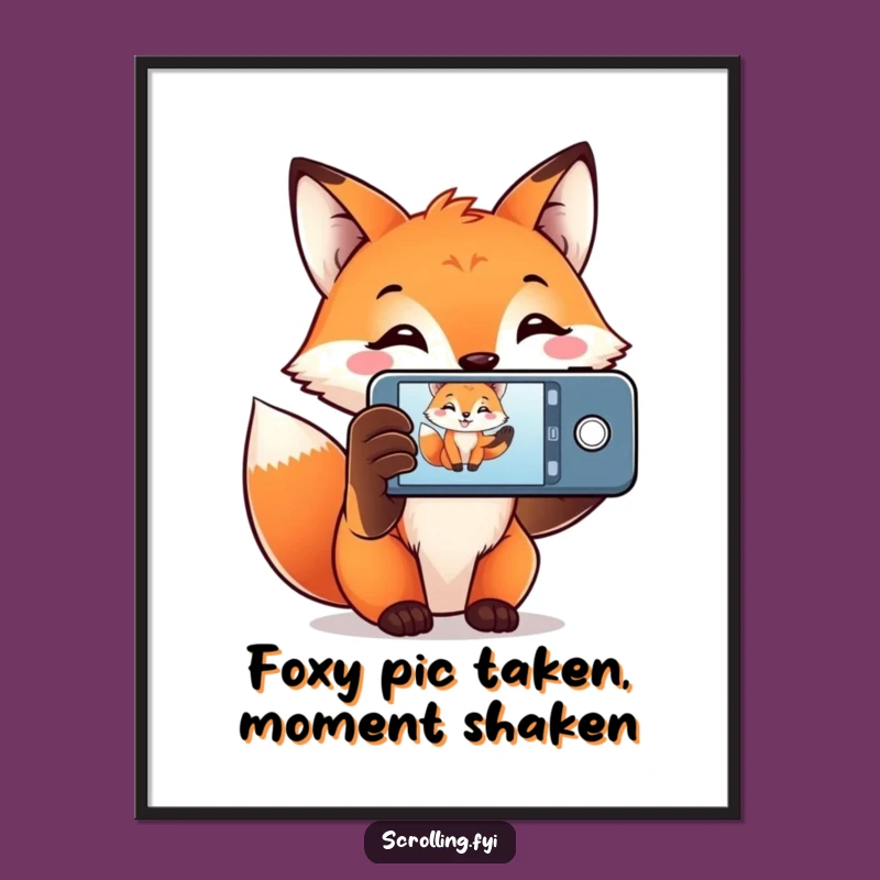 Free Printable Wall Art: Fox Photographer Decor, Digital Download for Quirky Home Style