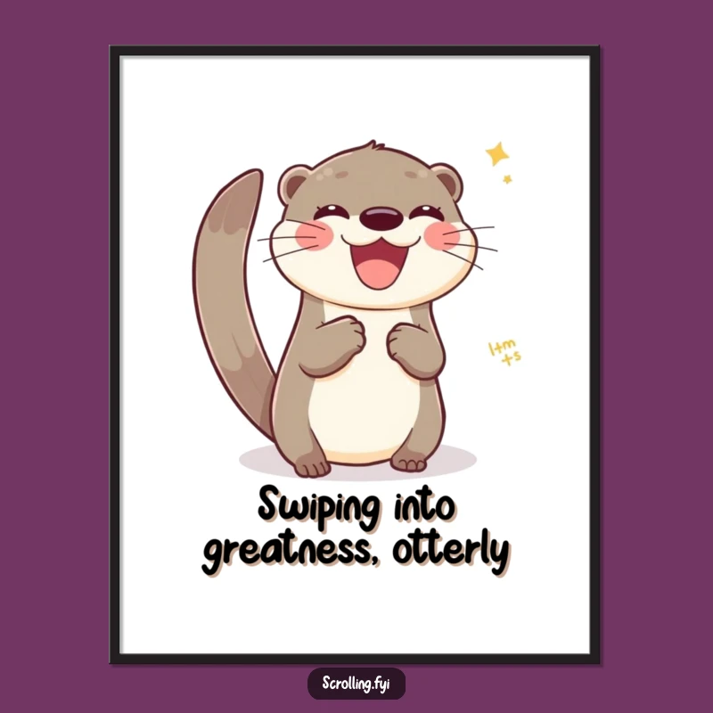 Free Printable Wall Art: Otter's Tech Savvy, Funny DIY Decor