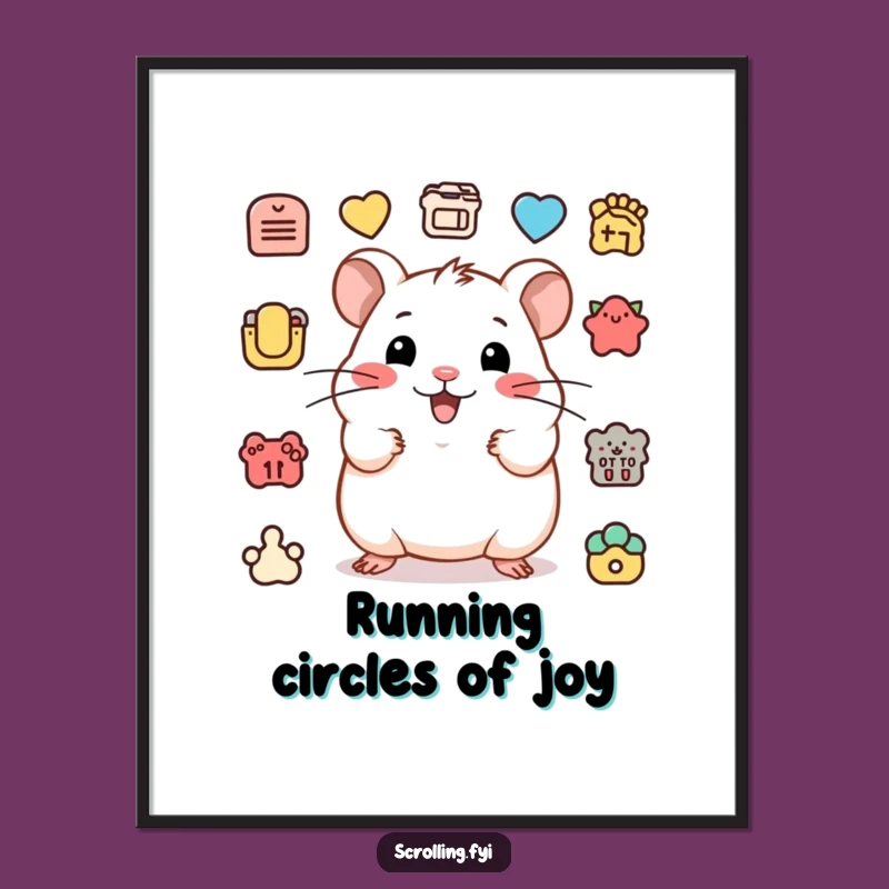 Free Printable Hamster Icon Art: Funny Downloadable Decor for High Achievers
