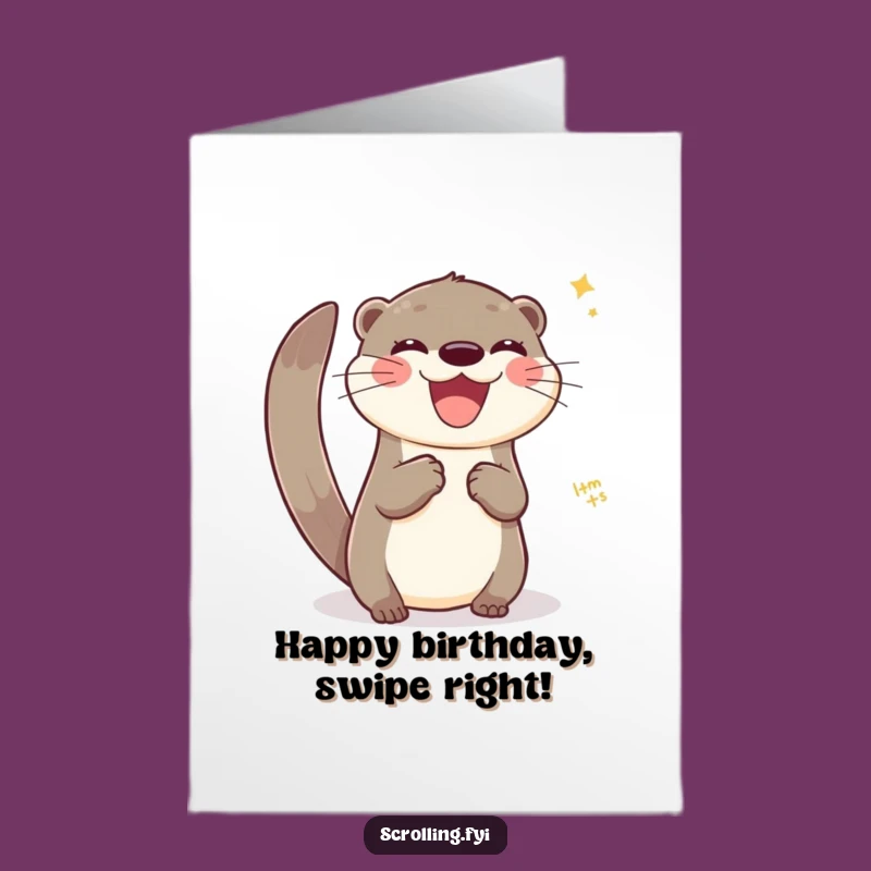 Free Printable Birthday Card: Otter's Smooth Moves, Funny DIY Gift