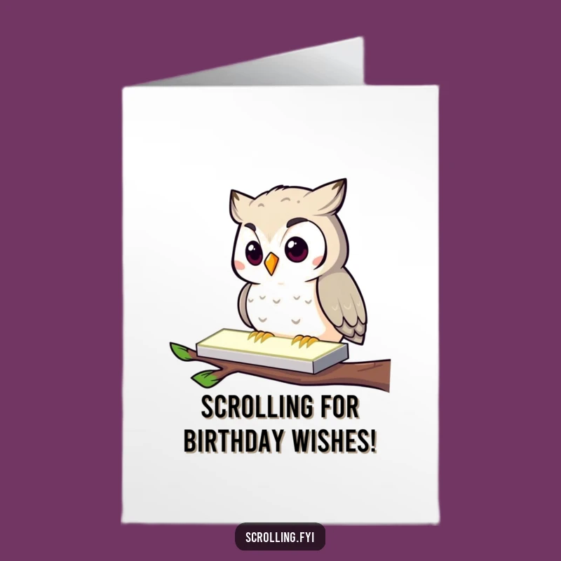 Free Printable Birthday Card: Techy Owl for a Digitally Fun Birthday!