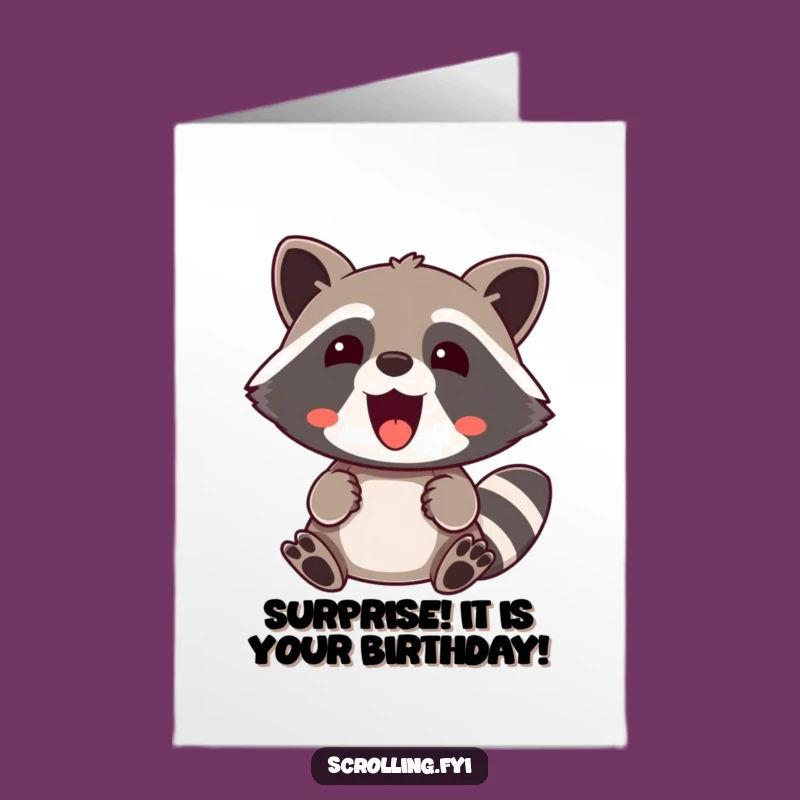 Free Printable Raccoon Birthday Card: Hilarious Surprise Downloadable Gift for Instant Laughter!