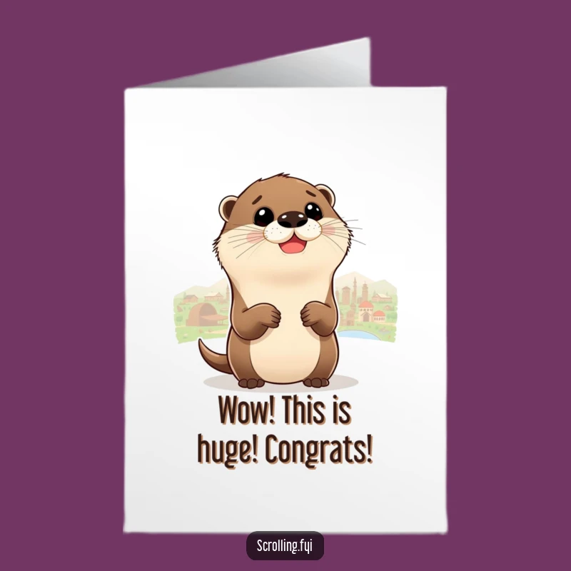 Free Printable Congrats Card: Otter's Big Picture, Funny Downloadable Gift