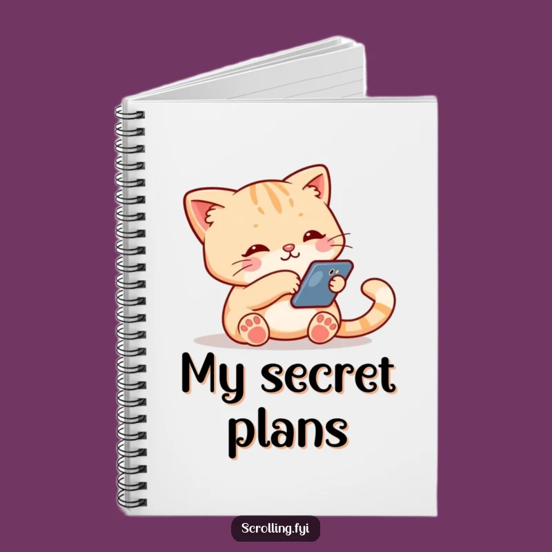 Funny Cat Phone Notebook: Cute Cat Journal, Blank Pages for Ideas, Perfect Funny Gift