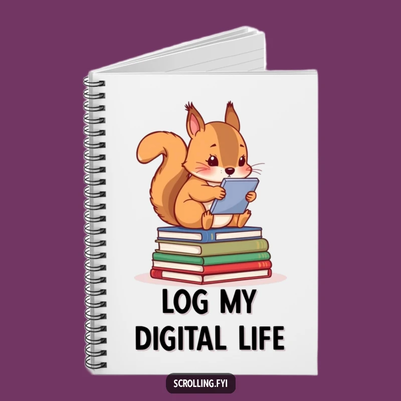 Funny Squirrel Notes & Screens Notebook: Hilarious Journal for Techy Bookworms, Perfect Gift