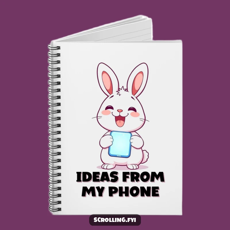 Funny Rabbit Phone Notebook: Delighted Rabbit Journal, For Your Digital Thoughts