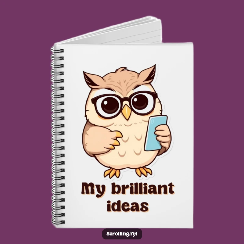 Funny Owl Notebook: Jot Down Your 'Wise' Thoughts with This Hilarious Cover
