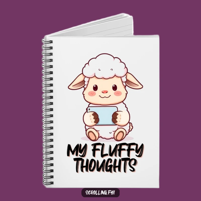Funny Sheep Notebook: Jot Down Thoughts with This 'Serene Scroll' Journal