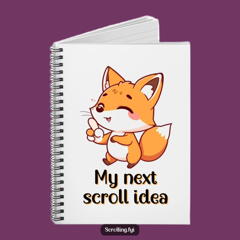 Funny Fox Notebook: Hilarious Scrolling Journal for Ideas Gift