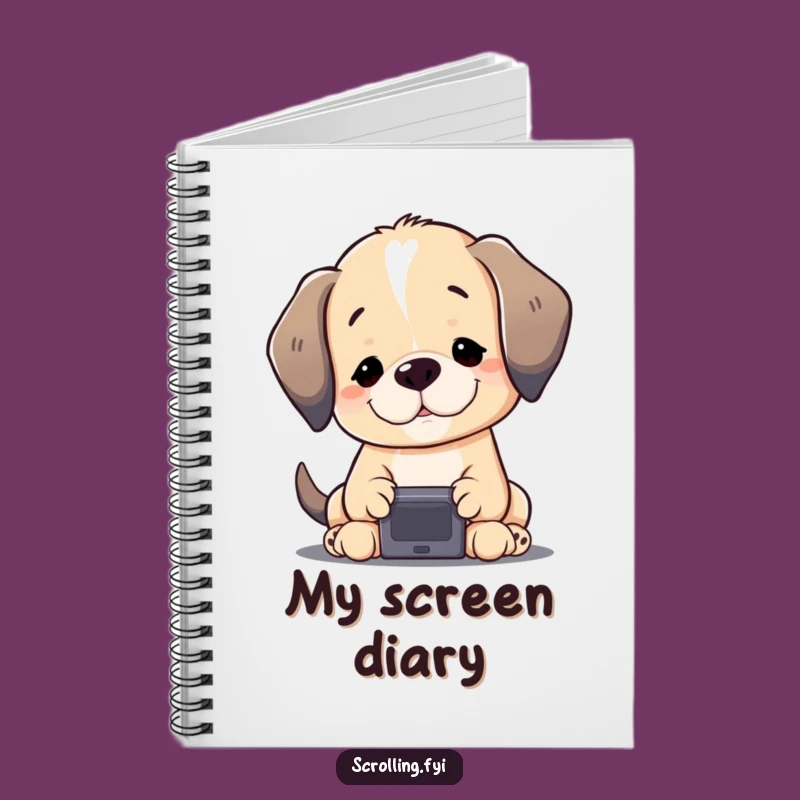 Funny Puppy Screen Notebook: Jot Down Your Thoughts with This Adorable Companion
