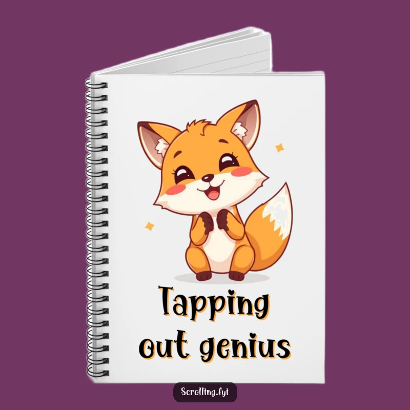Funny Fox Typing Notebook: Cheerful Fox Journal, For Your Typing Thoughts