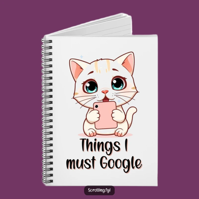 Funny Surprised Cat Notebook: Journal Your Phone Fascination, Perfect Funny Gift
