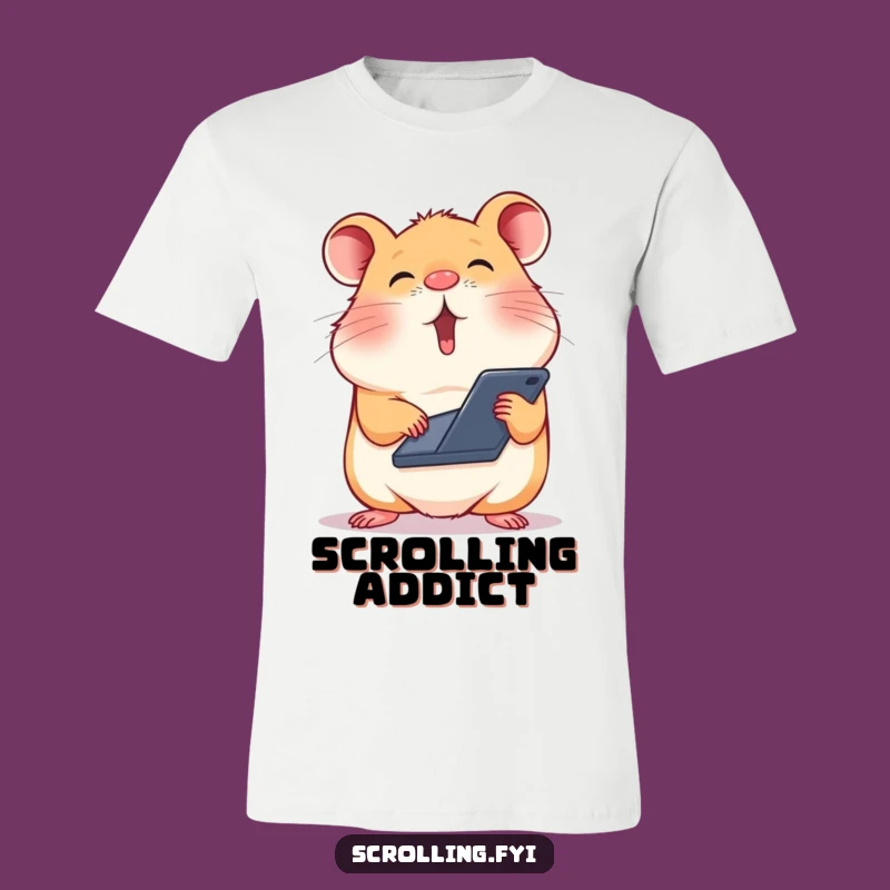 Funny Hamster Scroll Master T-Shirt: Wear Your Digital Dedication!